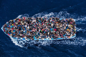 Barco no Mediterrâneo